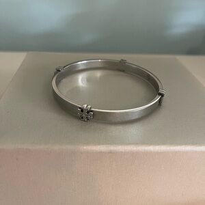 Tory Burch Silver Logo Bracelet